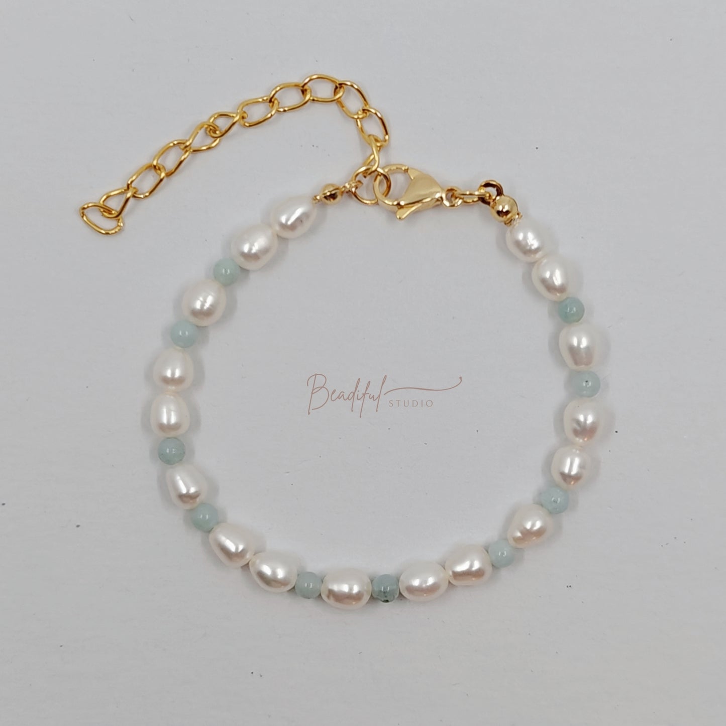 Picture of the bracelet laying flat on a white surface